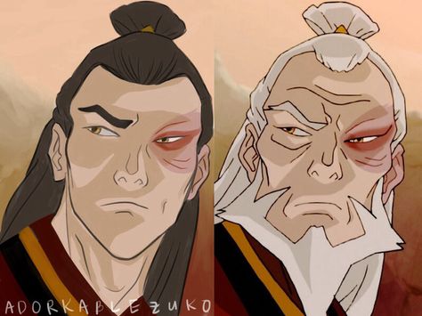 awesome comparison of young and old Zuko Old Zuko, Atla Zuko, Prince Zuko, Avatar Zuko, Yip Yip, Avatar The Last Airbender Funny, Avatar Series, Korra Avatar, Young Art