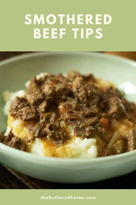 Smothered Beef Tips Smothered Beef Tips, Smothered Beef, Beef Tips, Main Course Recipes, Beef Dinner, Instant Pot Pressure Cooker, Quick Dinner Recipes, Easy Family Meals, Beef Dishes