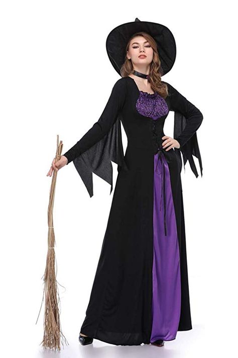 Aiybao Women Halloween Costumes Wicked Witch Cloak with Hat Dress |Halloween Costumes Women Creative Wholesale Halloween Costumes | Costumet - Halloween Costumes | maskerix.com DIY Halloween Costume Ideas | halloween costumes women | halloween costumes couples | halloween costumes for teens | halloween costumes college | halloween costumes diy | Halloween Costumes Tips | Halloween Costumes, Crafts and Recipes | Halloween Costumes To Buy | Vampire Dress, Fancy Dress Ball, Purple Witch, Halloween Party Dress, Witch Cosplay, Witch Dress, Hallowen Costume, Witch Halloween Costume, Womens Fancy Dress