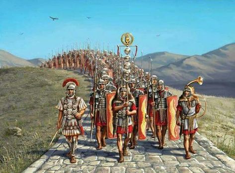 The Roman army of the mid-Republic was also known as the "manipular army" or the "Polybian army" after the Greek historian Polybius, who provides the most detailed extant description of this phase. The Roman army started to have a full time army of 150'000 at all times and 3/4 of the rest where levied. Imperiul Roman, Imperial Legion, Rome History, Roman Armor, Roman Roads, Roman Warriors, Roman Legion, Roman Republic, Roman Era