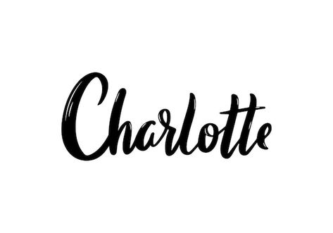 Charlotte lettering | Premium Vector #Freepik #vector #letter-logo #heart-logo #logo-illustration #script-logo Charlotte Name, Sims Names, Logo Heart, Fancy Fonts, Art Fonts, Heart Logo, Script Logo, Logo Illustration, Letter Logo