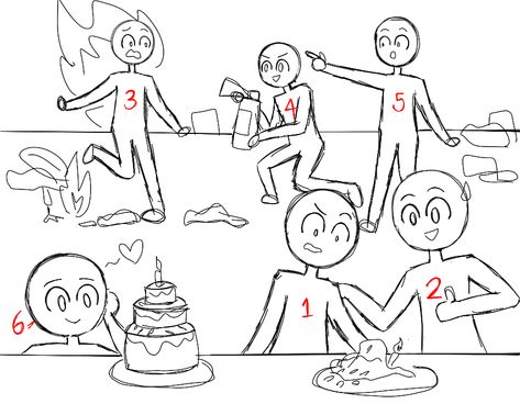 F2u Group Base, Six Friends Drawing, Friendgroup Drawing 6 People, Group Picture Poses Drawing, 6 Friends Drawing, 5 Person Drawing Base, 6 Person Friend Group, Group Drawing Poses Five, Five People Poses Drawing