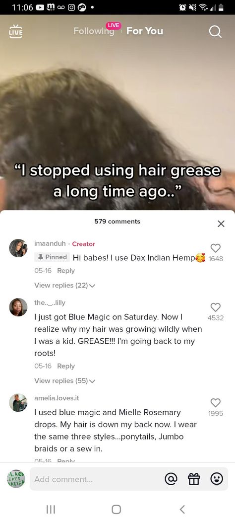 Blue Magic Grease, Blue Magic Hair Grease Growth, Blue Magic Hair Grease, Hair Grease, Grease Hairstyles, Natural Hair Diy, Beautiful Black Hair, Hi Babe, Hair Diy