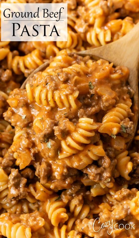 Dinner Recipes Ground Beef, Pasta Beef, Ground Beef Pasta Recipes, Beef Pasta Recipes, Recipes Ground Beef, Ground Beef Pasta, Ground Beef Recipes Healthy, Keto Beef Recipes, Dinner Sandwiches