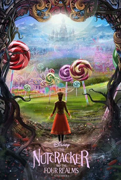 Nutcracker Movie, Disney Nutcracker, Nutcracker And The Four Realms, Good Animated Movies, Disney Movie Posters, New Disney Movies, Disney Live Action Movies, Night Film, رعب نفسي