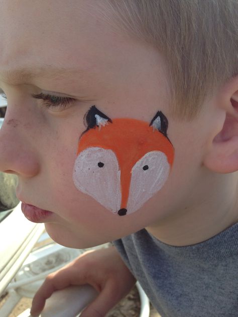 Face Painting - Fox Fox Face Paint Easy, Face Paint Easy For Kids, Fox Face Paint, Face Paint Easy, Festival Face Paint, Face Painting For Boys, Cheek Art, Girl Face Painting, Face Painting Tutorials