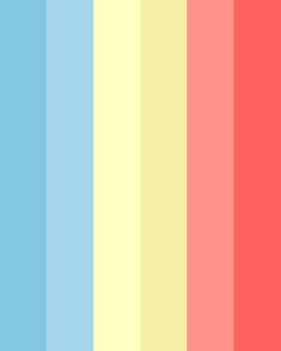 Pastel Blue, Yellow and Red Pastel Primary Colors, Pastel Primary Colors Aesthetic, Blue Red Yellow Color Palette, Red Blue Yellow Color Scheme, Red Color Pallets, Aqua Color Palette, Baby Cookie, New Yorker Cover, Yellow Palette