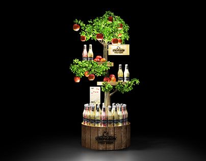 Apple Packaging, Supermarket Display, Pos Design, Hard Apple Cider, Retail Design Display, Retail Store Interior Design, Wine Stand, Visual Merchandising Displays, Autodesk Maya