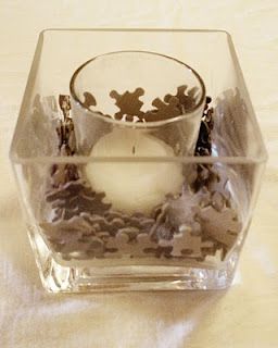 Apothecary Jar Ideas, Vase Candle Centerpiece, Adoption Baby Shower, Puzzle Piece Crafts, Adoption Shower, Puzzle Party, Wedding Puzzle, Adoption Party, Game Room Family