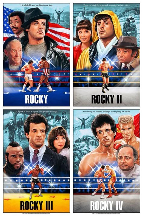 Rocky Balboa Poster, Rock Balboa, Stallone Movies, Rocky Series, Rocky Poster, Rocky Film, Rocky Ii, Boxing Posters, Nostalgia Art