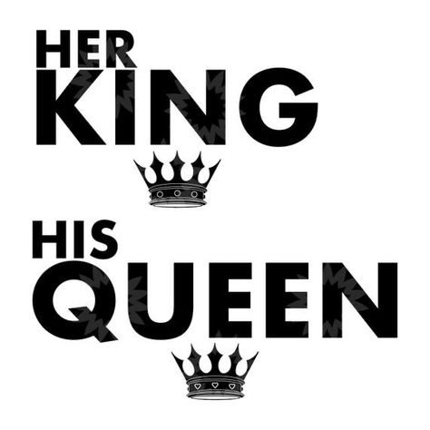 King And Queen Pictures, Her King His Queen, King And Queen Crowns, Her King, His Queen, Queens Wallpaper, Adulting Quotes, Queen Svg, Silhouette Diy