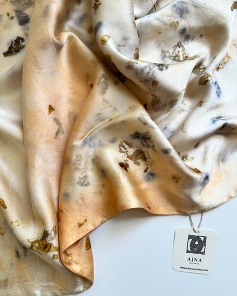 Naturally dyed silk pillowcase✨ The dyeing workshop is in a week. We still have few spots left. Don’t forget to register on our website. #naturaldyeing #oneofakind #silkpillowcase #ajnacalifornia Clamp Dyeing, Fabric Photoshoot, Eco Print, Natural Dyeing, Botanical Dyeing, Butterfly Fairy, Eco Printing, Dyed Silk, Minimalist Gifts