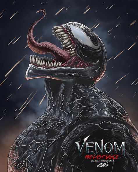 Jordan Beattie | Venom the last dance illustration poster Absolutely keen as for this film... | Instagram Venom The Last Dance Poster, Venom The Last Dance, Venom Poster, Venom Face, Dance Illustration, Venom 2018, Film Instagram, Venom Movie, New Movie Posters