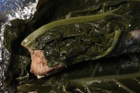 The 99 Cent Chef: Mainland Lau Lau with Pork Hawaiian Luau Food, Lau Lau Recipe, Pork Stew Meat, Hawaiian Foods, Lau Lau, Luau Food, Pork Wraps, Southern Greens, Country Style Pork Ribs