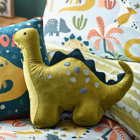 🦕✨ ROAR into comfort! Meet our dino-mite cushion – the perfect addition to your little one’s room! 🛏️ Crafted from luxuriously soft velvet and brought to life with intricate embroidery and applique detailing on its spots, scales, and eye, this unique dinosaur-themed cushion will spark their imagination. 🦖💭 Ideal for snuggles and storytime, it’s the finishing touch every dinosaur-lover’s bedroom needs! 🧸🌿 Shop now and bring home this adorable piece from our Kids & Kids at Heart Collection! 💚... Novelty Cushions, Dinosaur Theme Room, Stuffed Animal Bean Bag, Dinosaur Decor Bedroom, Dino Kids, Dinosaur Bedroom, Embroidery Embellishments, Dinosaur Room, Nursery Room Inspiration