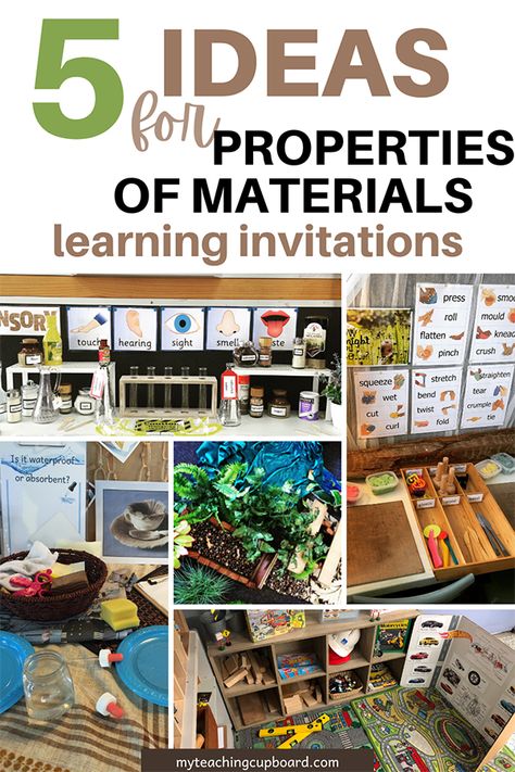 Science Provocations – Properties of Materials Year 1 Materials Science Activities, Properties Of Objects Kindergarten, Properties Of Materials Activities, Science Provocations, Early Childhood Science, Learning Invitations, Science Inquiry, Montessori Science, Scientific Thinking