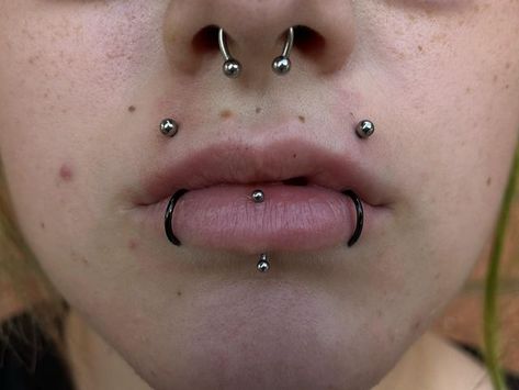 Angel Bites Piercing, Angel Bites, Face Piercings, Cool Piercings, Cute Piercings, Facial Piercings, Titanium Jewelry, Body Jewelry Piercing, Body Piercings