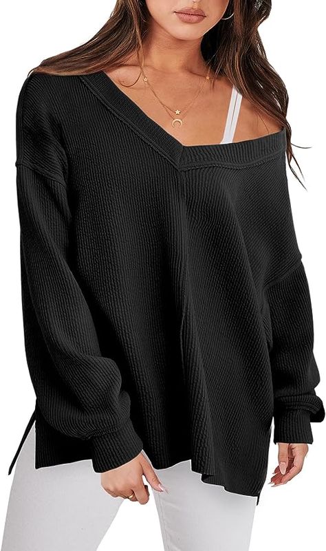 Fall Tunics, Oversized Long Sleeve Shirt, Solid Sweaters, Stylish Sweaters, Oversize Knit, Women Sweater, Womens Long Sleeve Shirts, Sweater Women, Knit Pullover