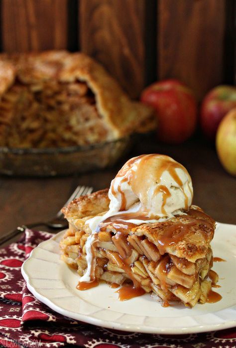 Mile High Apple Pie | From SugarHero.com Mile High Apple Pie, Life Made Simple, Classic Apple Pie, Apple Pie Spice, Pastry Crust, Flaky Crust, Apple Pie Recipes, Mile High, Pie Recipes