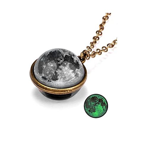 In The Dark, Glow In The Dark, Double Sided, Universe, Necklaces, Pendant Necklace, Pendant, Glass