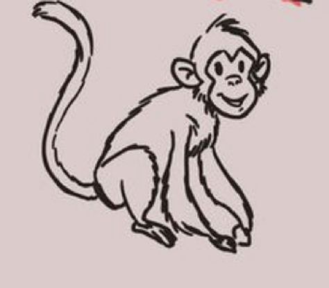 Fine Line Monkey Tattoo, Small Monkey Tattoo Simple, Monkey Sketch, Monkey Line Tattoo, Minimalist Monkey Tattoo, Tatoos Small Monkey, Simple Monkey Drawing, Cheeky Monkey Tattoo, Monkey Tattoo