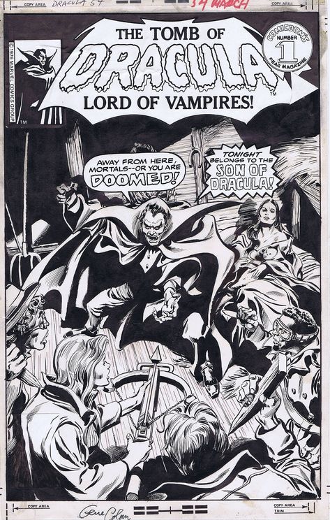 Colan/Palmer - Tomb of Dracula #54 W.B. Dracula Comic, Tomb Of Dracula, Night Rider, Monster Coloring Pages, Horror Monsters, Comic Book Pages, Marvel Comic Books, Silver Surfer, Horror Comics