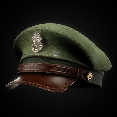 ArtStation - Adobe Substance Painter Master Course Project: Military Hat, Anastasiia Ostapenko Hat Reference, Male Dress, New Knowledge, Substance Painter, Military Hat, Men Dress, Gentleman, Painter, The First