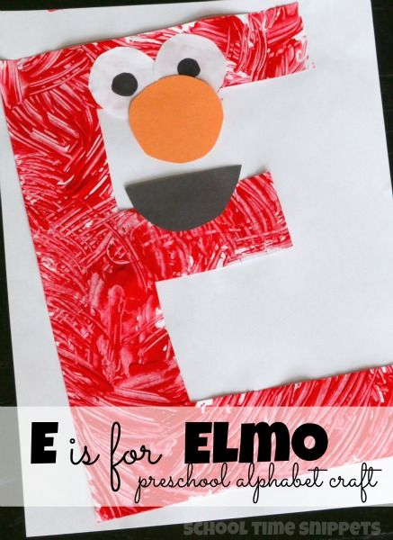 E is for Elmo Preschool Alphabet Craft | School Time Snippets. Pinned by SOS Inc. Resources. Follow all our boards at pinterest.com/sostherapy/ for therapy resources. Elmo Craft, Letter E Crafts, Crafts For Kindergarten, Letter E Activities, Letter E Craft, Preschool Letter Crafts, Alphabet Crafts Preschool, Abc Crafts, Alphabet Letter Crafts