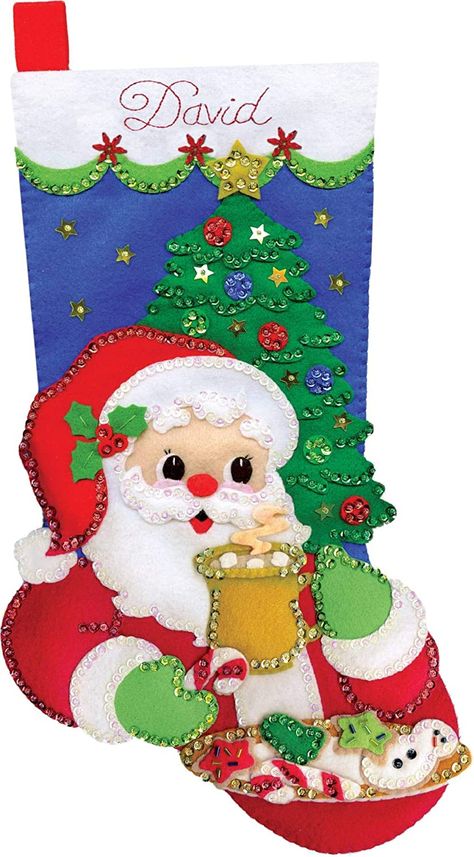 Felt Stocking Kit, Apple Christmas, Christmas Stocking Kits, Christmas Stockings Diy, Felt Stocking, Cocoa Cookies, Applique Kit, Felt Patterns, Holiday Crafts Christmas