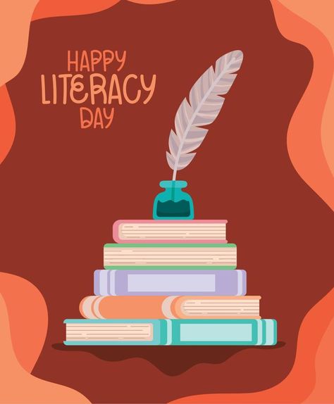 happy literacy day poster Literacy Day Poster, Literacy Day, Poster Poster, English Language, Free Vector Images, The Artist, Literacy, Literature, Vector Images