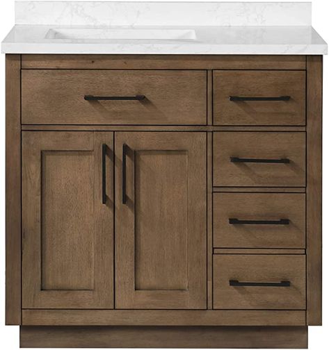 Cabin Style Bathroom, Mud And Laundry Room, House Laundry Room Ideas, Master Bath Refresh, Almond Latte, Bathroom Vanity Drawers, Main Floor Bathroom, Mudroom Remodel, 36 Inch Bathroom Vanity