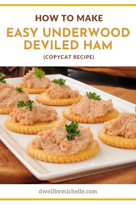 Easy Underwood Deviled Ham Copycat Recipe - DWELL by michelle Underwood Deviled Ham Recipes, Deviled Ham Recipes, Deviled Ham Dip, Devilled Ham, Deviled Ham Sandwiches, Cooked Sandwiches, Ham Spread Recipe, Deviled Ham Salad, Deviled Ham