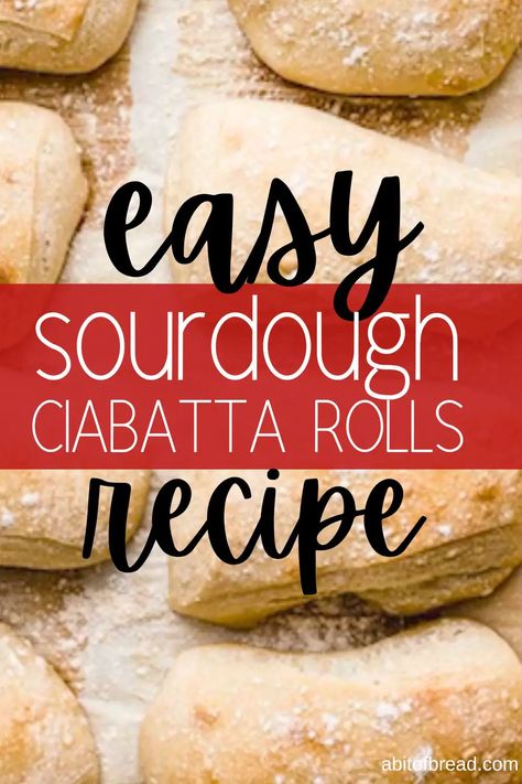 Learn how to make sourdough ciabatta bread rolls the easy way using just these simple ingredients. Ciabatta Rolls Recipe, Sourdough Ciabatta, Homemade Ciabatta Bread, Ciabatta Bread Recipe, Ciabatta Rolls, Fermented Bread, Recipe Using Sourdough Starter, High Protein Flour, Ciabatta Roll