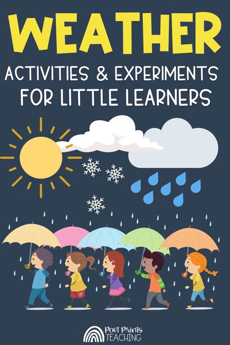 Bring weather lessons to life in kindergarten and first grade! 🌦️📚 Explore interactive activities and hands-on learning. Perfect for teachers and parents, these engaging ideas make learning about the weather fun and educational. Kids will learn all about types of weather and how to measure it accurately. ☔🌈 #WeatherActivities #KindergartenScience #FirstGradeEducation Weather Experiments Preschool, Experiments For Kindergarten, Weather Activities For Kindergarten, Weather Science Activities, Weather Kindergarten, Weather Experiments, Teaching Weather, Science Lessons Elementary, Weather Lessons