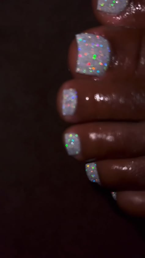 Glass Manicure Nails, Glitter Neon Nails, White Glitter Dip Nails, Sparkly Jelly Nails, Glitter Under Nails, Opal Nails Acrylic, Short Square Glitter Nails, Summer Bday Nails, Glitter On Skin