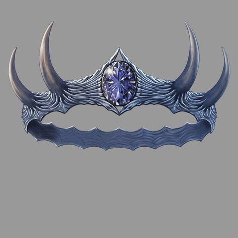 ArtStation - Crown of Horns, Jose "Jej" Ortiz Circlet Fantasy Art, Tiara Concept Art, Bone Crown Drawing, Magic Crown Fantasy Art, Dragon Crown King, Fantasy Crown Concept Art, Fantasy Crown Design, Crown Art Drawing, Crown Fantasy Art