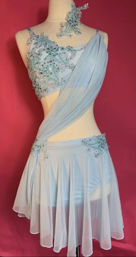 Contemporary Dance Outfits, Cute Dance Costumes, Pretty Dance Costumes, Dance Costumes Dresses, Lyrical Dresses, Dance Competition Costumes, Dance Costumes Lyrical, Falling Star, Belly Dance Outfit