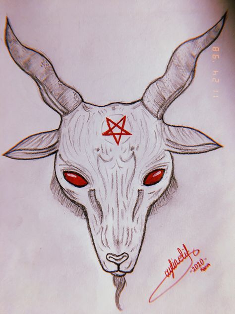 #sketch #baphomet #chillingadventuresofsabrina #pentagram Baphomet Drawing Easy, Easy Demon Drawings, Satanic Drawings Sketches, Satanism Drawing, Satanistic Drawing, Satanic Drawings Easy, Baphomet Painting, Pentagram Drawing, Baphomet Drawing