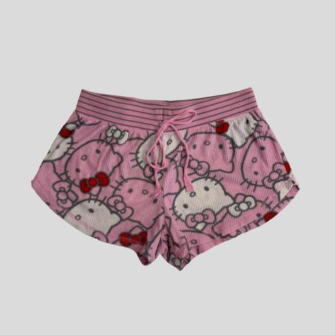 Hello Kitty Boxers, Pj Fits, Hello Kitty Shorts, 21st Bday Ideas, Silly Clothes, 2000s Clothing, Sanrio Stuff, Kitty Clothes, Hello Kitty Clothes