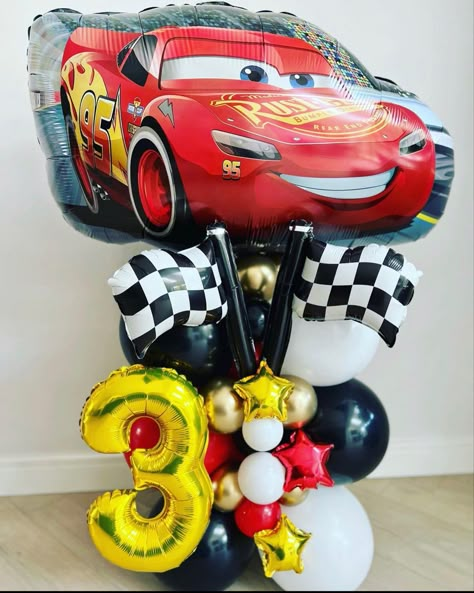 Disney Cars Balloon Garland, Lightning Mcqueen Balloon Bouquet, Cars Movie Balloon Garland, Pixar Cars Balloon Garland, Radiator Springs Balloon Garland, Holiday Balloons, Wedding Entrance Decor, Car Themed Parties, Boys First Birthday Party Ideas