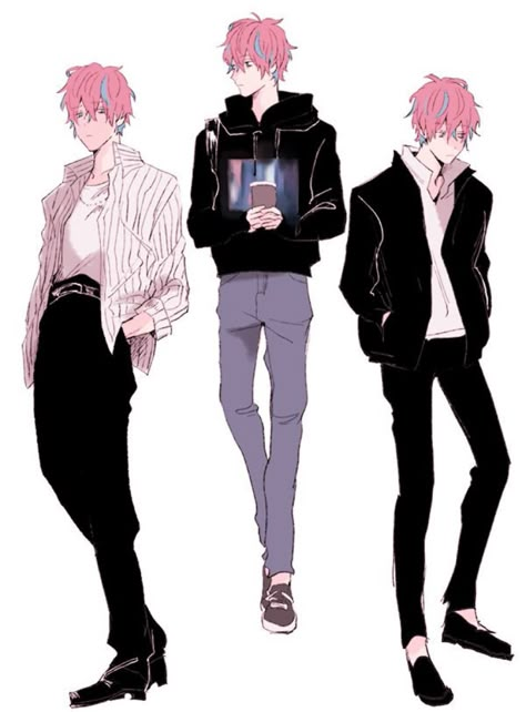 Diseños de chicos para que te inspires. (promovamos la ropa de hombre tanto como de las mujeres Anime Boy Clothes, Doppo Kannonzaka, Poses Anime, Anime Show, Drawing Anime Clothes, Arte Inspo, Rap Battle, Anime Clothes