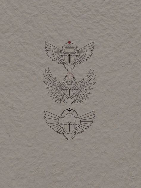 Egyptian Design Tattoo, Cool Egyptian Tattoos, Mini Egyptian Tattoo, Egyptian Tattoo Scarab, Fine Line Egyptian Tattoo, Egyptian Beatles Tattoo, Egypt Beetle Tattoo, Egyptian Inspired Tattoos, Ancient Tattoo Ideas Mythology