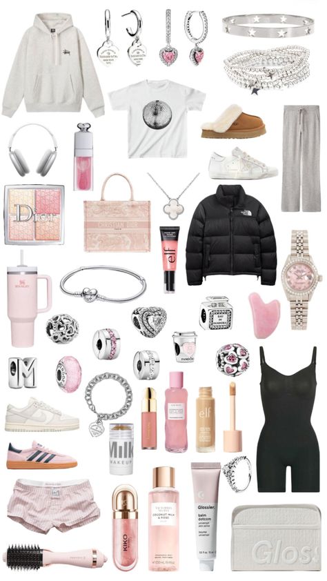 Wishlist 🤍 #silver #thatgirl #itgirl #pink #myfirstshuffle #pinterest Chav Outfits, Girly Christmas Gifts, Basic Girl, Shoes Outfit Fashion, Dream Gift, Model Aesthetic, Pink Girly Things, Cute Preppy Outfits