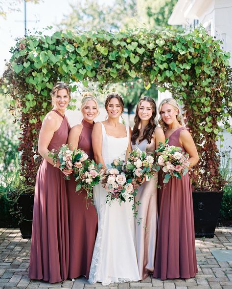 Bright Mauve Bridesmaid Dress, Lings Moment Dusty Rose, Dark Dusty Rose Wedding, Mauve Bridesmaid Dress Fall Wedding, Dark Mauve And Sage Green Wedding, Blush Pink Bridesmaid Dresses Dusty Rose Wedding Bouquets, Dusty Rose And Plum Wedding, Canyon Rose And Dusty Rose Wedding, Cinnamon Rose Wedding Color Scheme Flowers