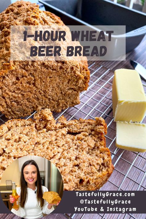 Beer Bread Recipe, Savory Bread, Wheat Beer, Beer Bread, Whole Wheat Flour, Whole Wheat, Wheat Flour, How To Make Bread, Homemade Bread