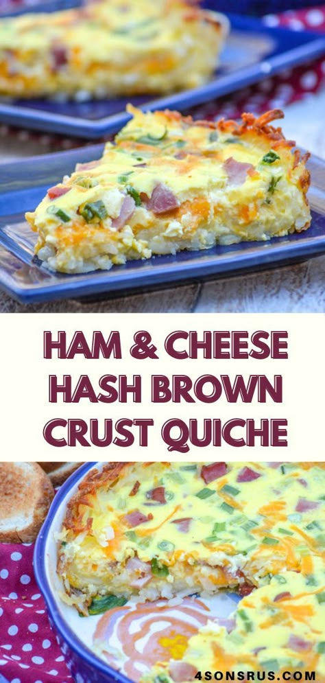 Ham and cheese hash brown crust quiche is a delicious take on a traditional quiche. This hearty breakfast features a delightful combination of flavors sure to please even the pickiest eaters. Breakfast Quiche With Hashbrowns, Ham And Cheese Quiche With Hashbrown Crust, Bacon Hashbrown Quiche, Quiche Recipes With Hashbrowns, Breakfast Quiche Hashbrown Crust, Bacon And Cheese Quiche With Hashbrown Crust, Hashbrown Crusted Quiche, Quiche Recipes Hashbrown Crust, Hash Brown Crust For Quiche