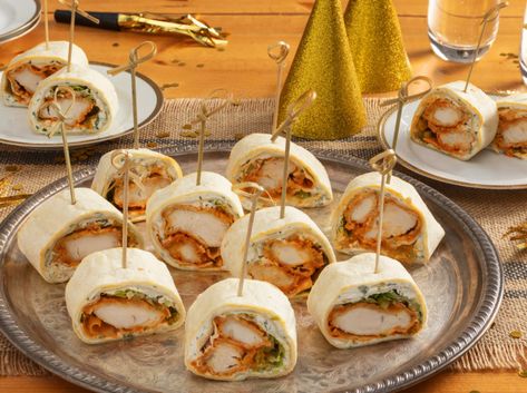 Buffalo Chicken Party Pinwheels - Bell & Evans Buffalo Chicken Pinwheels Easy, Mini Chicken Wraps Appetizer, Chicken Ranch Pinwheels, Buffalo Chicken Pinwheels Canned Chicken, Pinwheel Appetizers Buffalo Chicken, Chicken Snack Wrap, Buffalo Chicken Pinwheels, Buffalo Chicken Tenders, Chicken Pinwheels