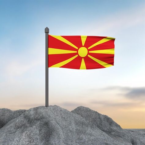 Macedonia Flag, North Macedonia, Macedonia, Premium Photo, Flag, Stock Photos, Quick Saves