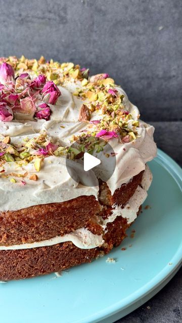 The Happy Pear on Instagram: "This cake is absolutely incredible 💯 It’s super moist, light and fluffy with a decadent plant-based pistachio cream 

To celebrate our Vegan Baking Course starting next Monday 15th April we want to give away a free spot to help you uplevel your baking skills. 🙌 

Simply make this cake (recipe below) or ANY BAKING RECIPE from our App, Books, Website or Social Media for your chance to win. Post a picture of your amazing baking creations and tag us. Winner announced Sunday 14th April Good luck! 🤞

Find the full instructional video on the Recipe Club now 💚

PISTACHIO, ROSE & CARDAMOM CAKE 💚
Ingredients
For the Cake:
* 300g self-raising flour (10.6 oz)
* 150g almond flour (5.3 oz)
* 250g caster sugar (8.8 oz)
* 1 tsp baking powder
* 1/4 tsp bicarbonate of soda Cardamom Pear Cake, Almond Flour Pistachio Cake, Almond Cake With Cardamom And Pistachio, Happy Pear Recipes, Pistachio Rose Cake, Pistachio Rose Cardamom Cake, Books Website, Pistachio Rose, Cardamom Cake