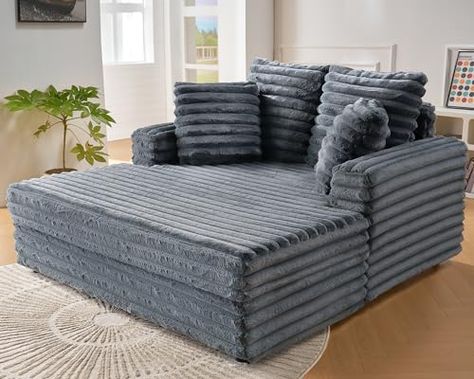 Bed With Throw Pillows, Oversized Chaise Lounge, Bed For Living Room, Chaise Lounge Indoor, Upholstered Sofa Bed, Double Chaise Lounge, Lounge Bed, Upholstered Chaise Lounge, Room Couches